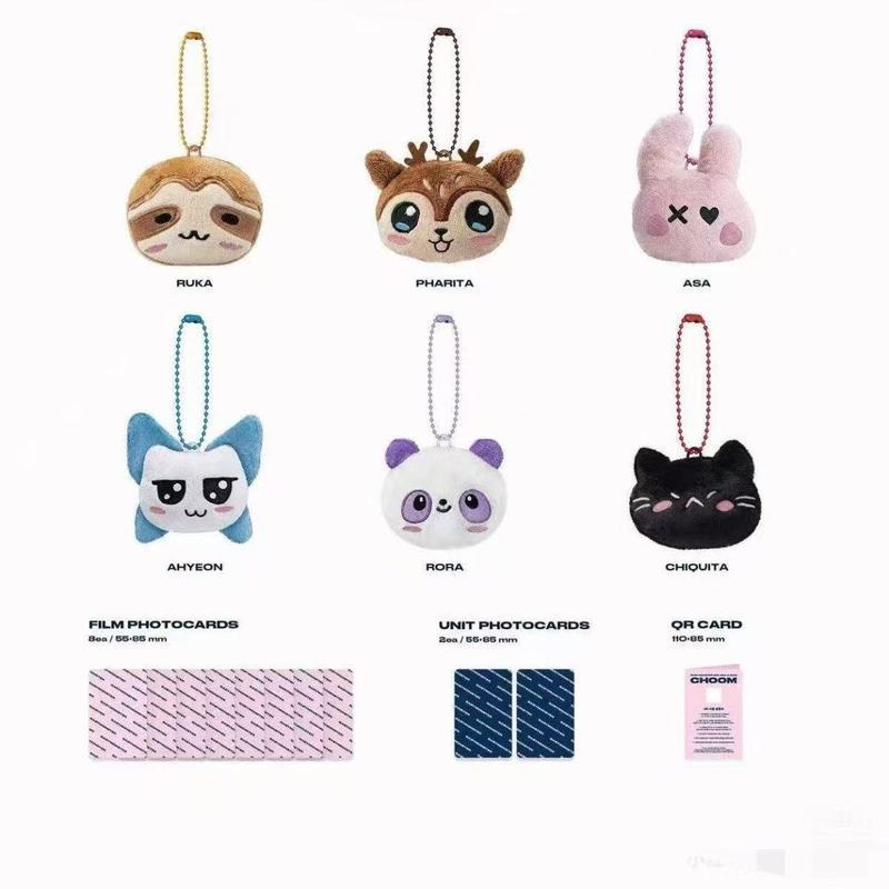 BABYMONSTER Official Plush Keychain Pendant Mini 3 Choom Plush Keychain ...
