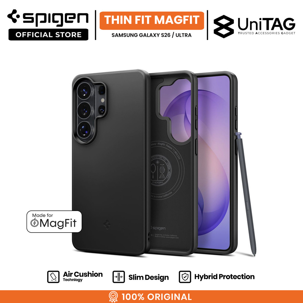 SPIGEN Case for Samsung S26 Ultra Thin Fit Magfit Ultra Thin Lighweight Slim Anti Shock Casing