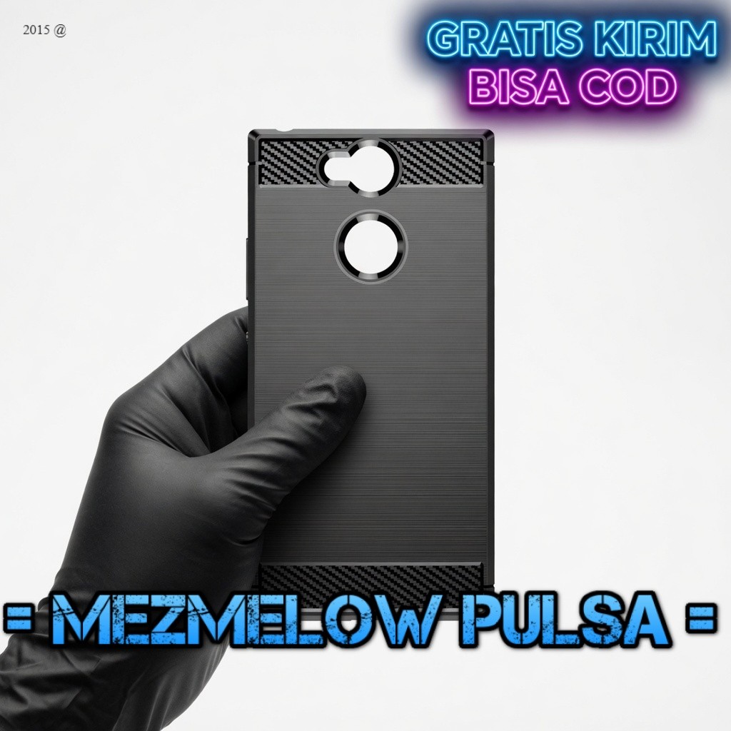 Softcase Fiber Carbon Casing Caseng Case  SONY XPERIA XA2 BIASA