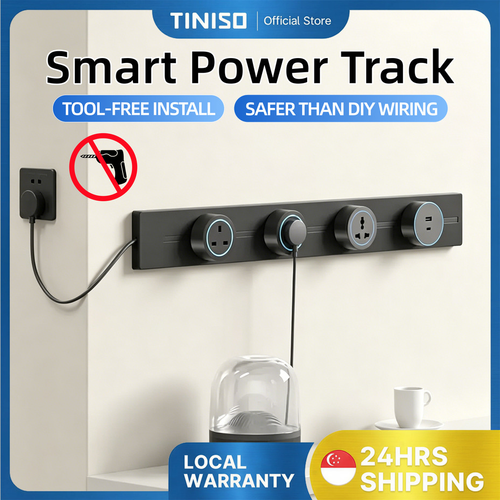 [SG] Upgraded Power Track Adjustable Socket with External Plug for Home ...