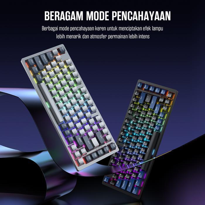 Gamen Titan 10 / X Mechanical Gaming Keyboard Custom Silver Switch Wired - Gambar 2