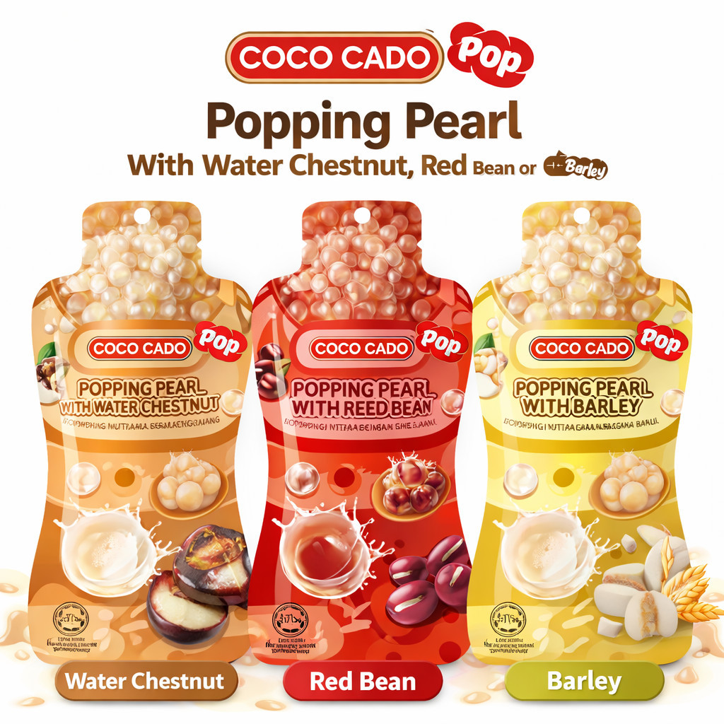 Coco Cado Popping Pearl Red Bean Barley Water Chestnut Mutiara Jeli ...
