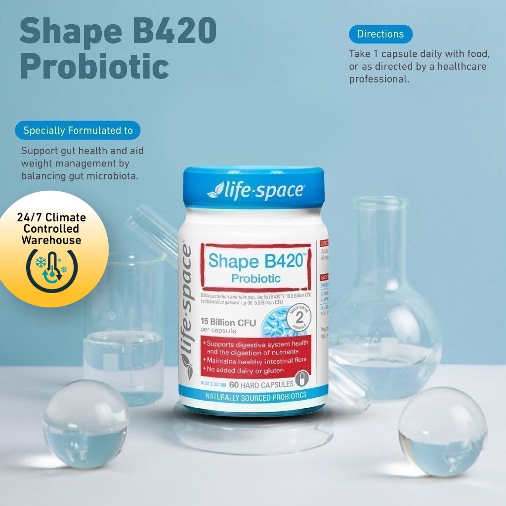 [SG] Shape B420 Life Space Probiotic, 60 Capsules (Vegetarian-friendly ...