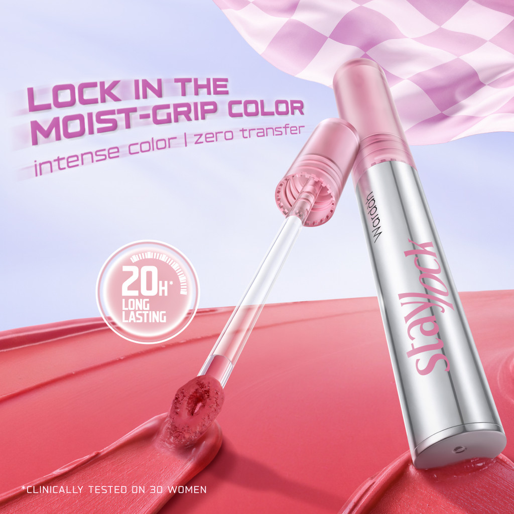 [TOP CREATOR'S PICK] NEW! WARDAH Staylock Lip Matte: 20H+ Long lasting Lip Cream Ringan Nyaman Smooth Long Lasting Foodproof Waterproof Matte Lipstick Lipcream Make Up Lip cream Intense Transferproof dan Tahan Lama Hingga 20 jam*-Makeup - Gambar 2