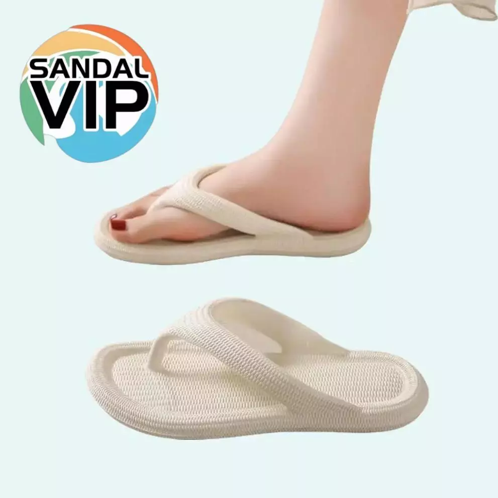 Sandal VIP Sandal Jelly Wanita Dewasa Perempuan Murah Sandal Selop Karet Anti Slip Nyaman Trendy Size 36-41 - Gambar 3