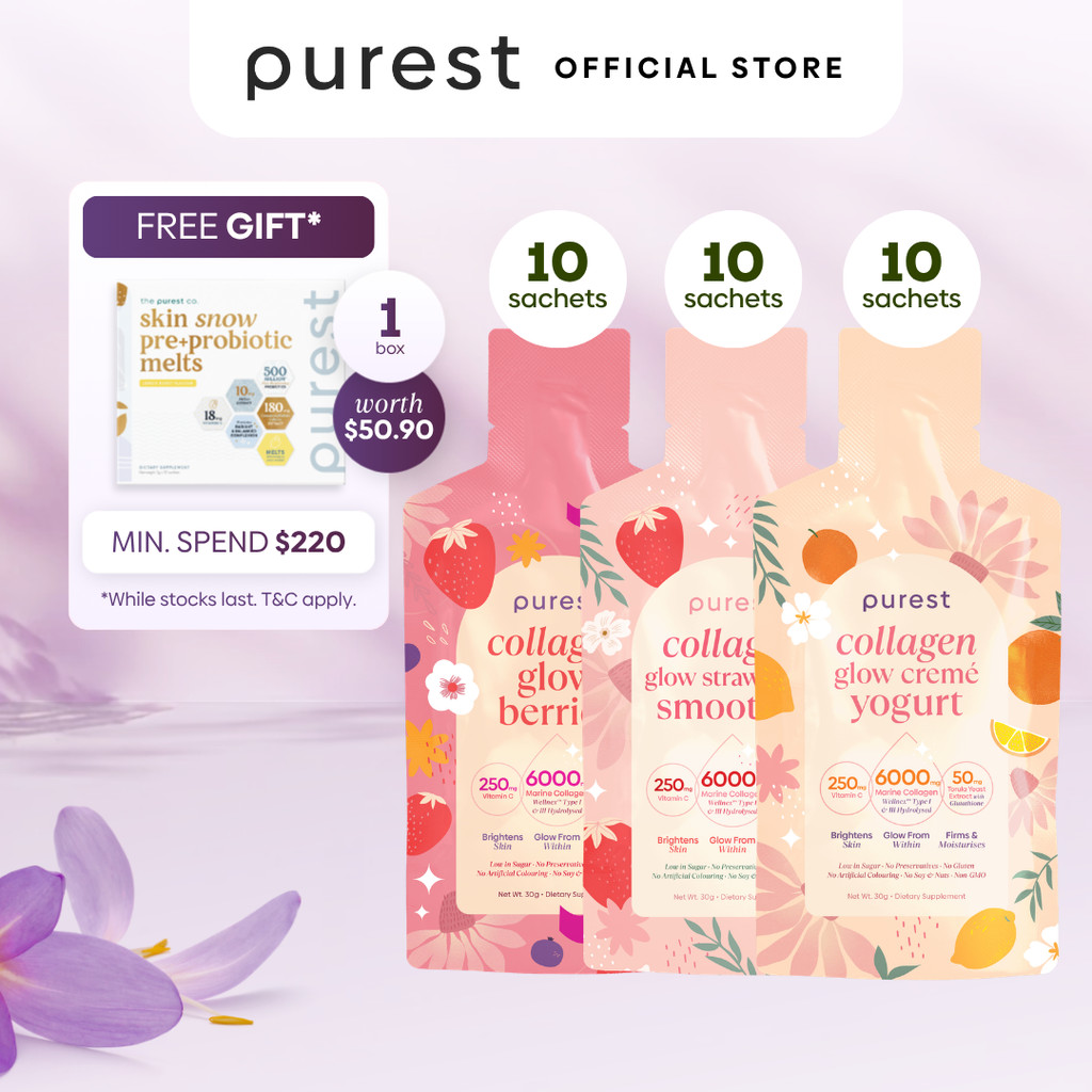Purest Co Collagen Trio Starter Pack (For Firm & Glowing Skin) | Shopee ...