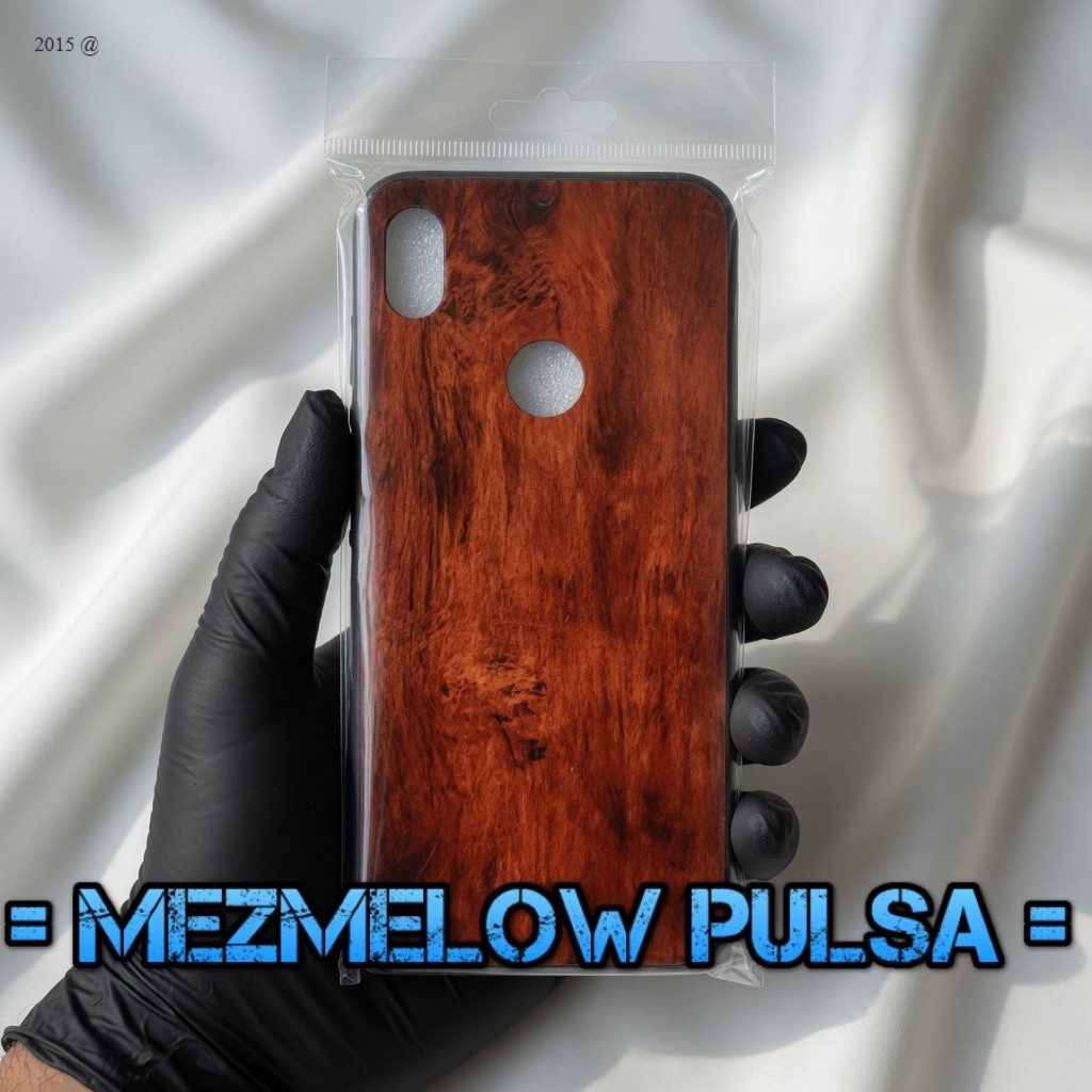 Casing Wood Grain Glass Motif Kayu Caseng Hard Case XIAOMI REDMI NOTE 7 / XIAOMI REDMI NOTE 7 PRO