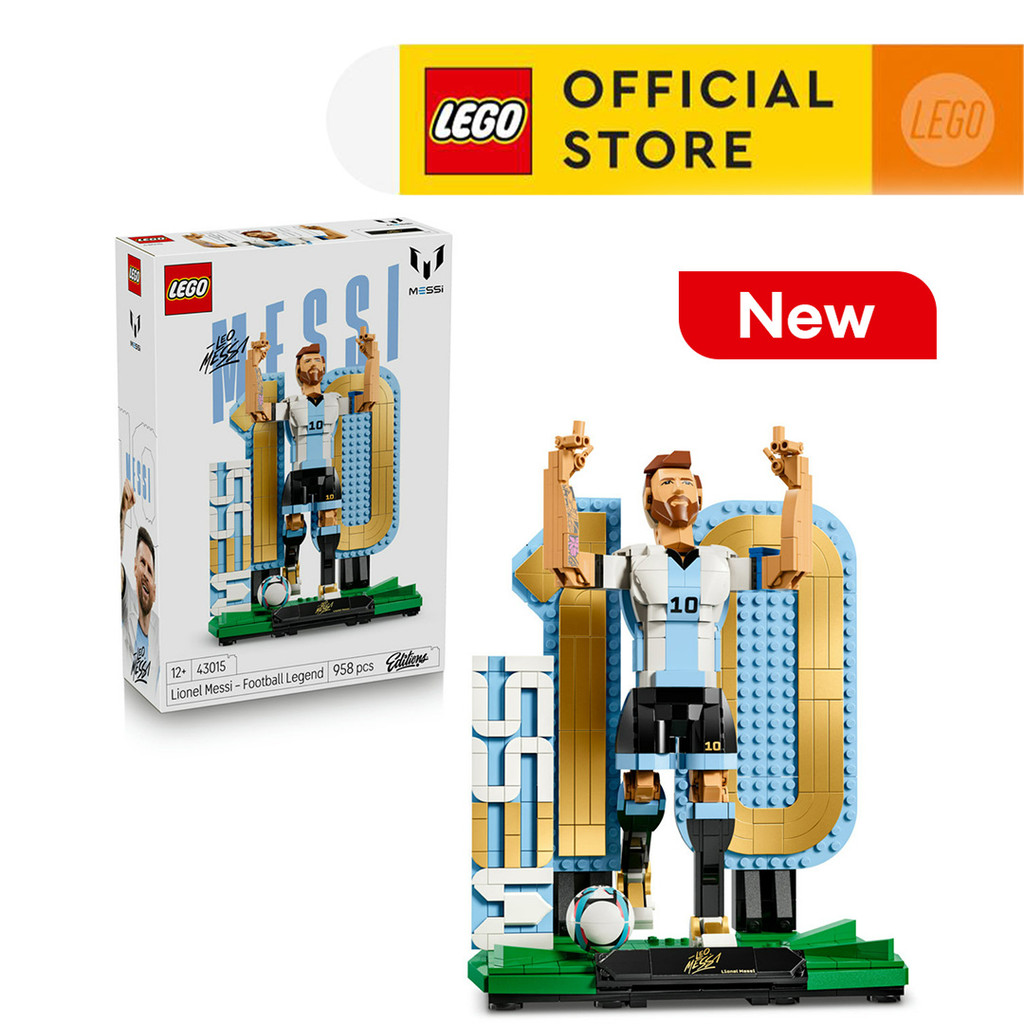 LEGO Editions Football 43015 Lionel Messi – Soccer Legend (958 Pieces), FIFA World Cup 2026 Collection, Toys, Bricks, Mainan Anak Laki Laki - Gambar 2