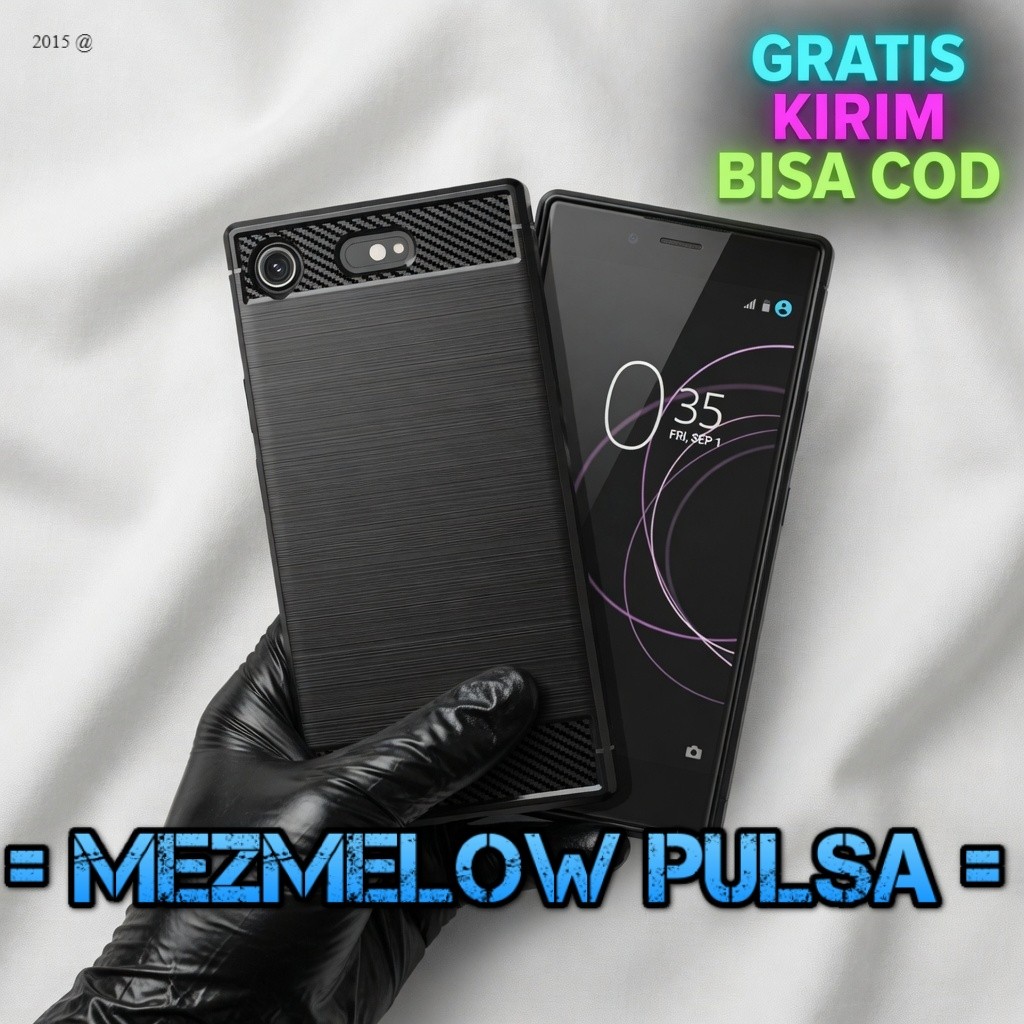 Casing Caseng Silikon Fiber Carbon Softcase Sony Xperia XZ1 Compact / XPERIA XZ1 MINI - Gambar 2