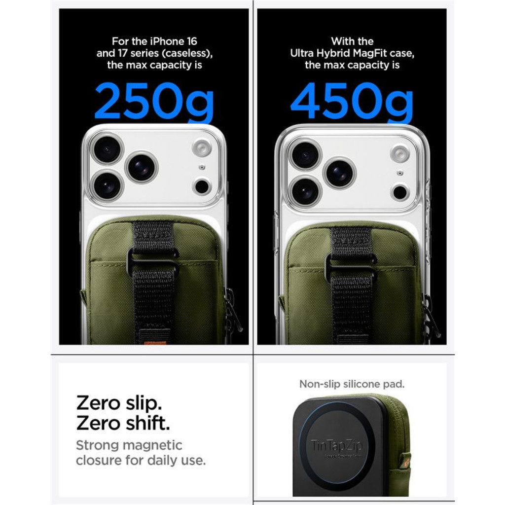 SPIGEN Pouch Tintap Zip Magfit Portable Organizer Compact RFID Secure Magnetic Wallet - Gambar 4