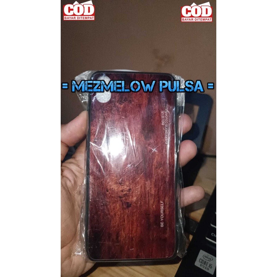 Casing Wood Grain Glass Motif Kayu Caseng Hard Case XIAOMI REDMI NOTE 7 / XIAOMI REDMI NOTE 7 PRO - Gambar 2