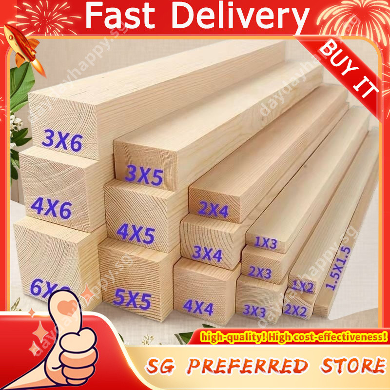 Pine Strip Solid Wood Material Wooden Strip Long DIY Handmade Partition ...