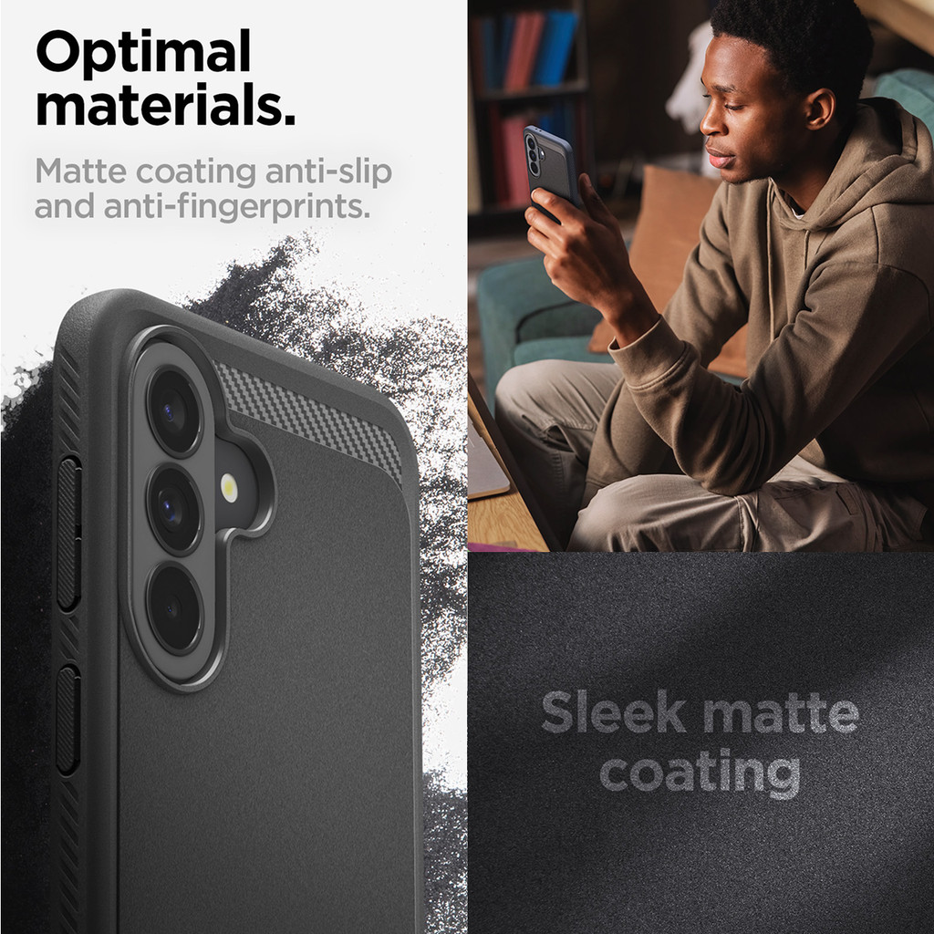 SPIGEN Case for Samsung Galaxy A37 Rugged Armor Shockproof Carbon Design Soft Casing - Gambar 4