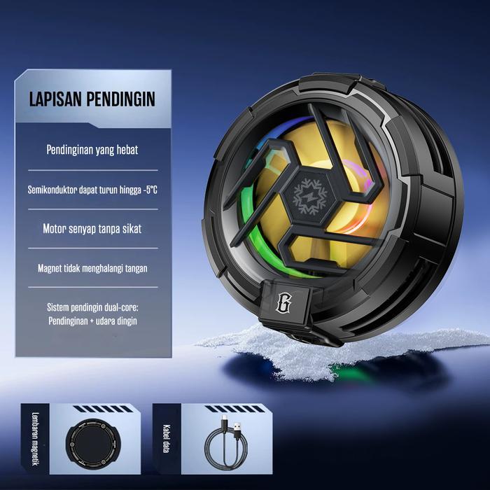 Gamen GMR10S / GMR-10S Phone Cooler Magnetik Semi Conductor Freezing RGB Light - Gambar 2