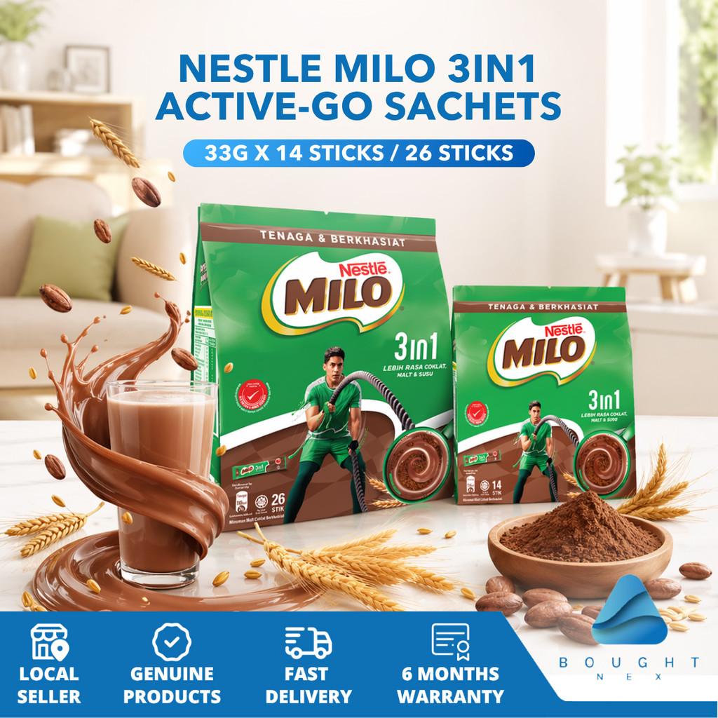 Nestle Milo 3in1 Active-Go Sachets (33g x 14 sticks / 26 sticks ...