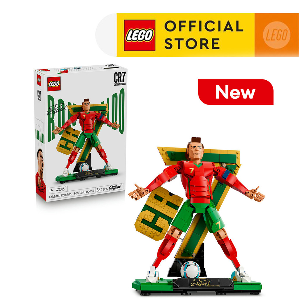 LEGO Editions Football 43016 Cristiano Ronaldo – Soccer Legend (854 Pieces), FIFA World Cup 2026 Collection, Toys, Bricks, Mainan Anak Laki Laki