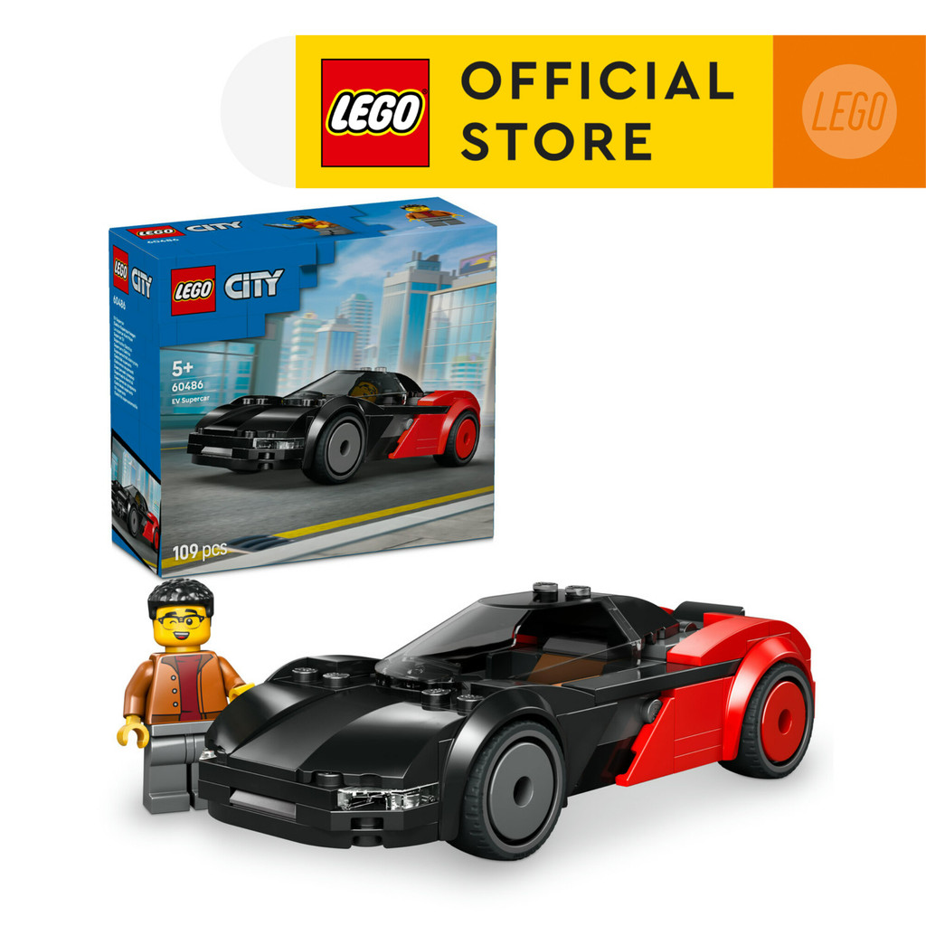 LEGO City 60486 EV Supercar (109 Pieces), Building Block, Toys, Bricks