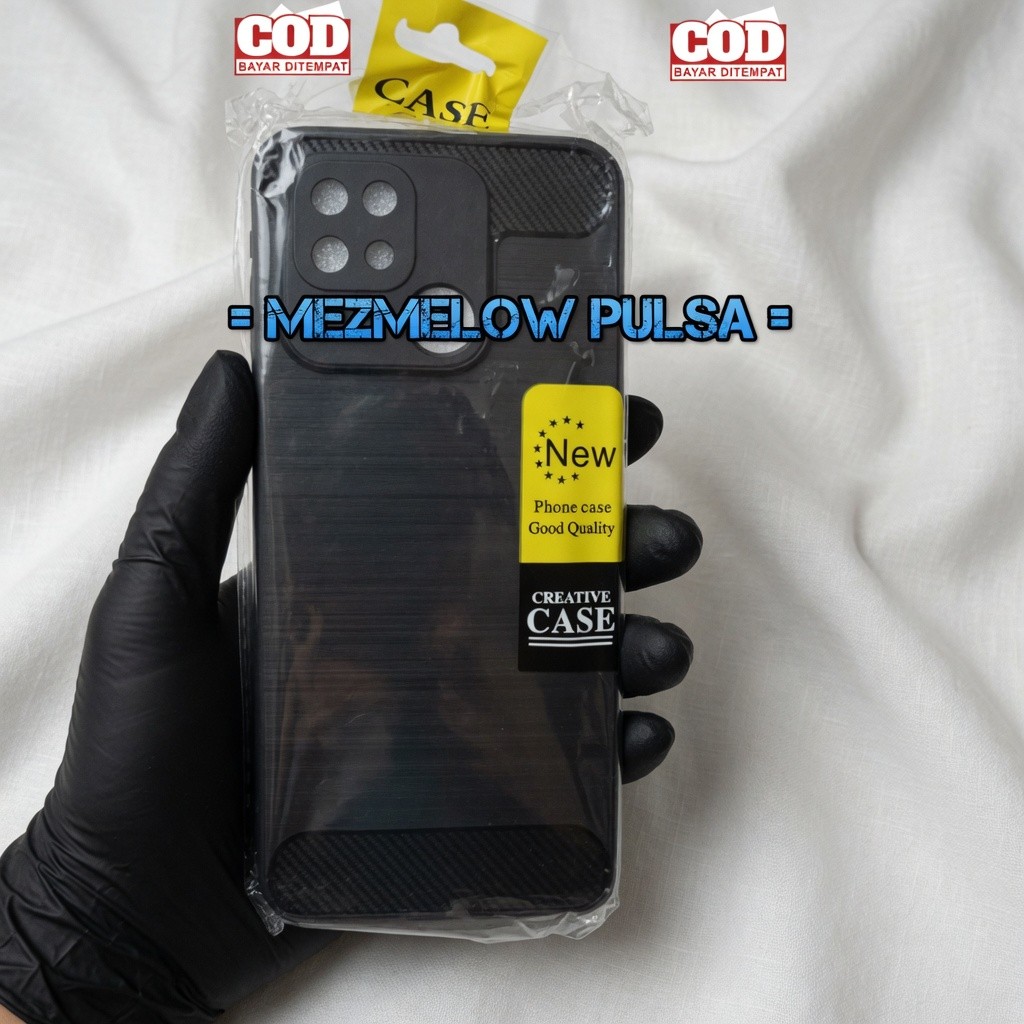 Case Fiber Carbon Softcase Caseng XIAOMI REDMI 10C / XIAOMI POCO C40 - Gambar 2