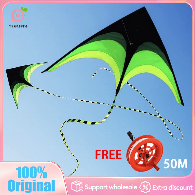 Rainbow Kite Long Tail 50m String Outdoor Flying Toys Beach Park Summer ...