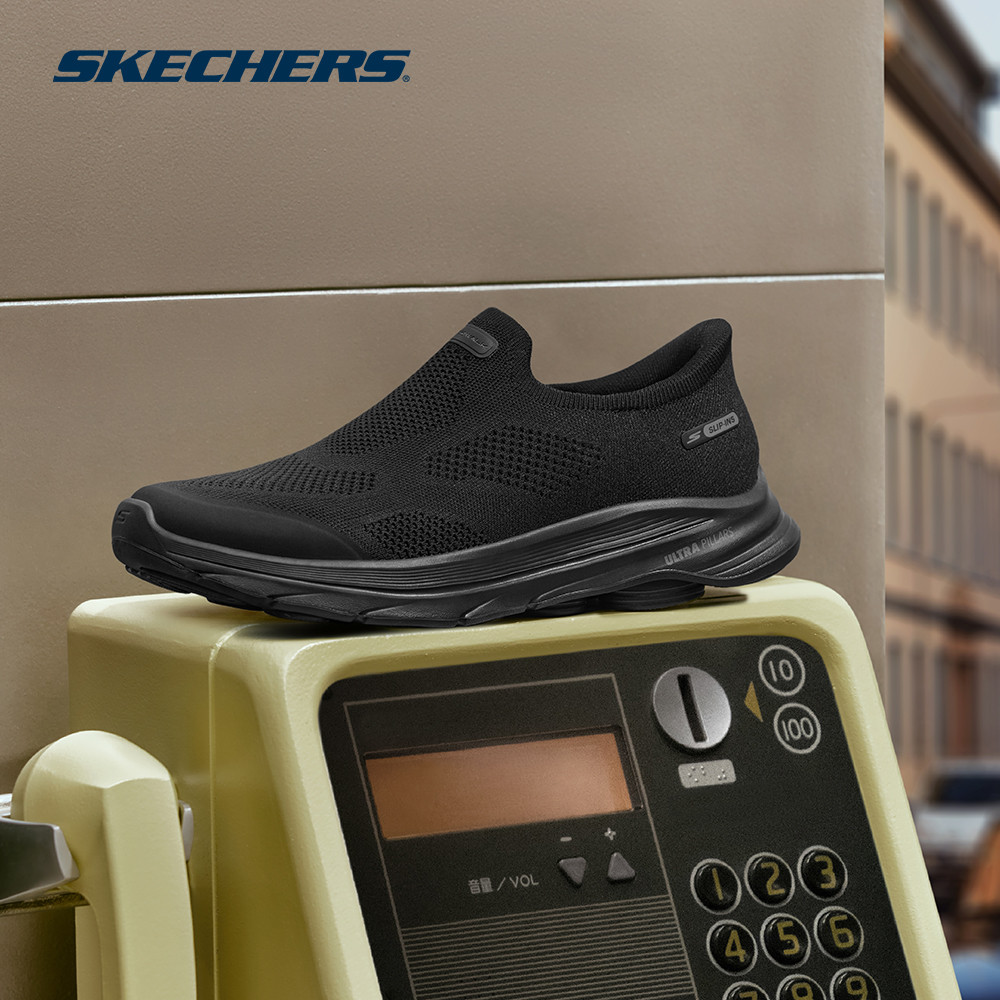 Skechers Men Slip-Ins GOwalk 8 Pelayo Walking Shoes - 216784-BBK Air ...