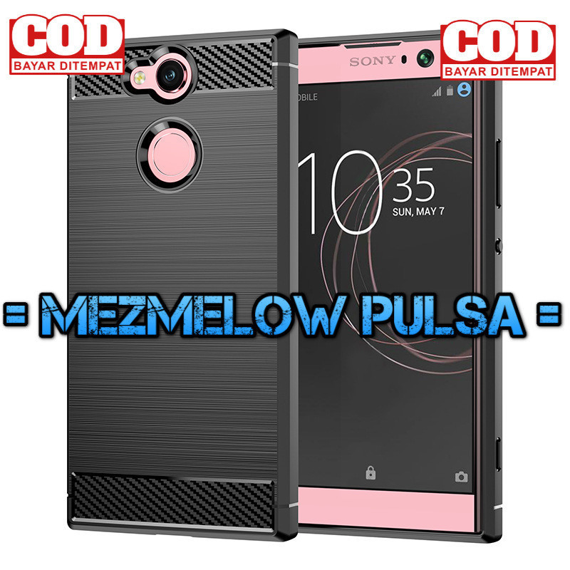 Softcase Fiber Carbon Casing Caseng Case  SONY XPERIA XA2 BIASA - Gambar 3