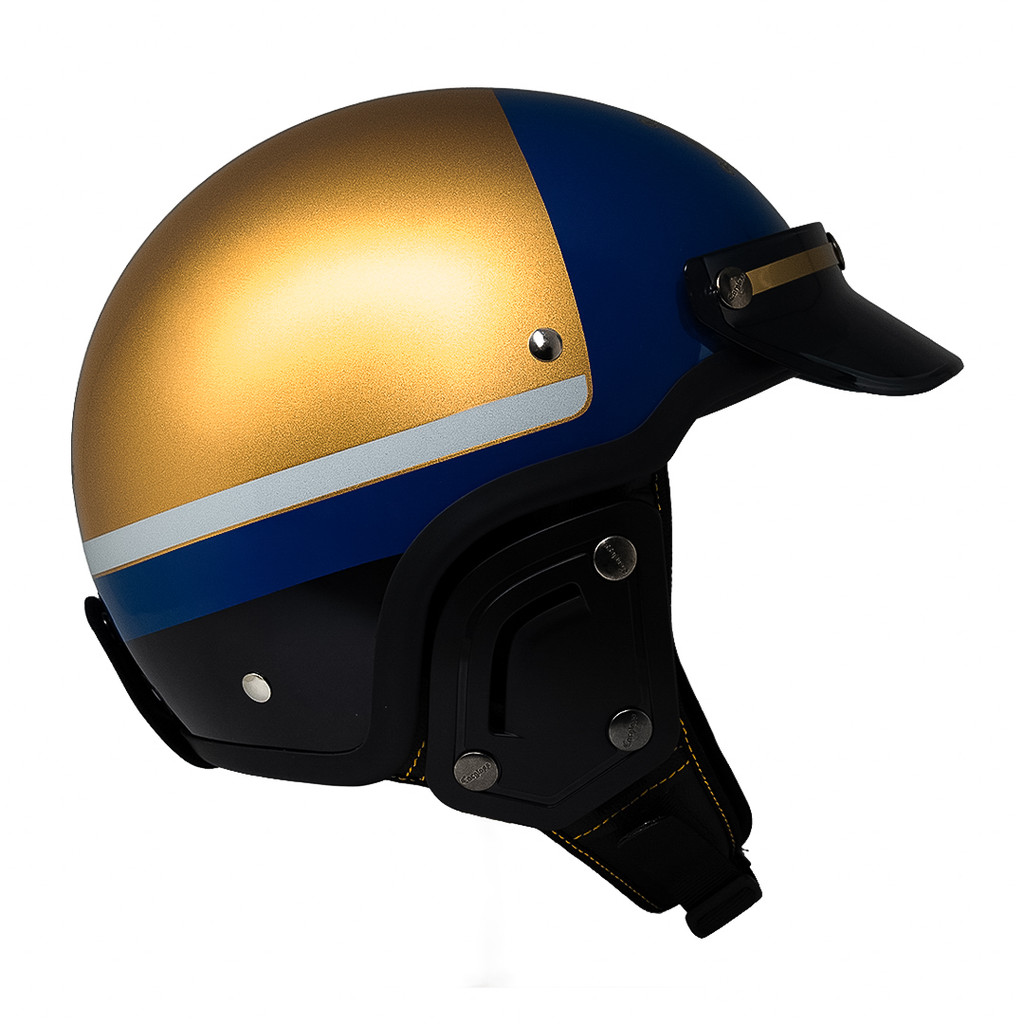Cargloss CFS Chips Patrol Retro Helm Half Face - Gold - Gambar 3
