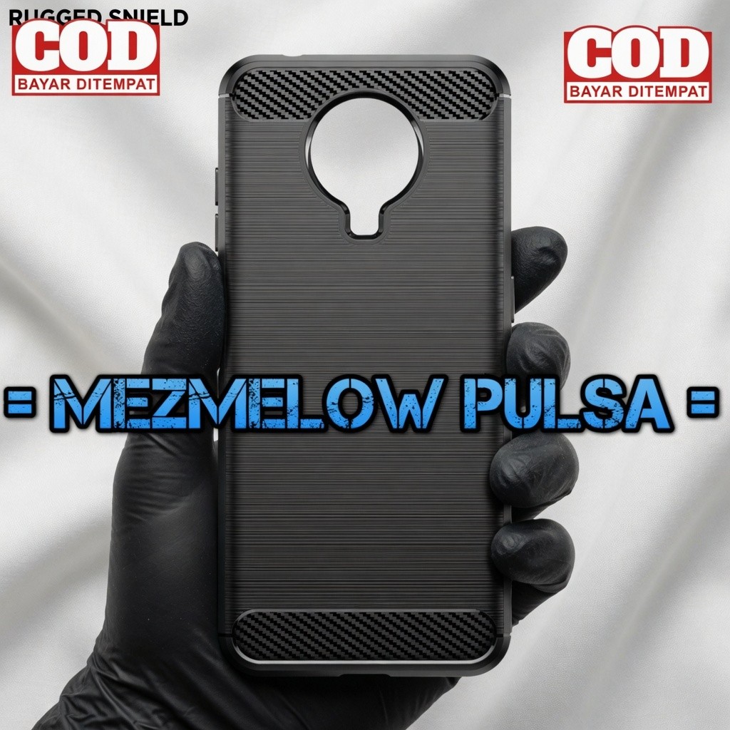 Case Fiber Carbon Silicone Casing Caseng Softcase Nokia G10 / Nokia G20 / NOKIA 6.3