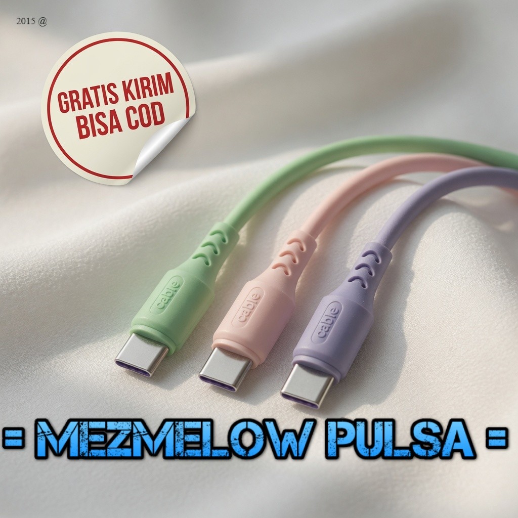 Kabel Ces Kabel Charger Kabel Data USB Type C Usb Model Macaron - Gambar 3