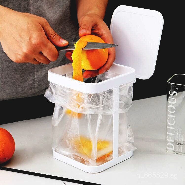 Small Countertop Trash Can New Model with Lid Household Iron Art ...