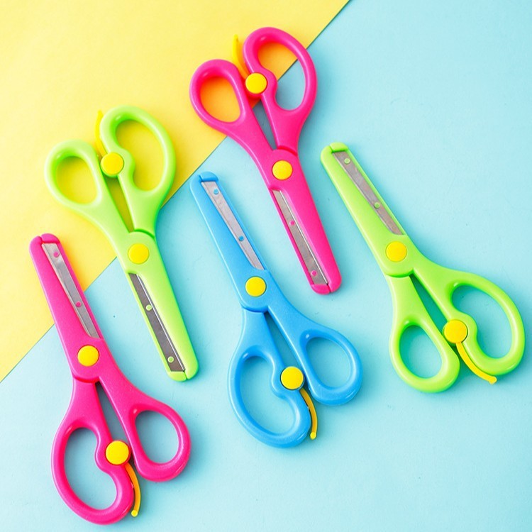 POPmaker shop Gunting Khusus Anak dengan Ujung Tumpul - Aman untuk Belajar Menggunting, Gagang Ergonomis yang Nyaman Digunakan H603 COD - Gambar 3