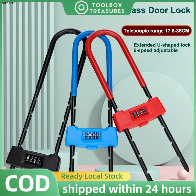 U-shaped Adjustable Lengthened Long Shackle Password Number Lock Glass ...