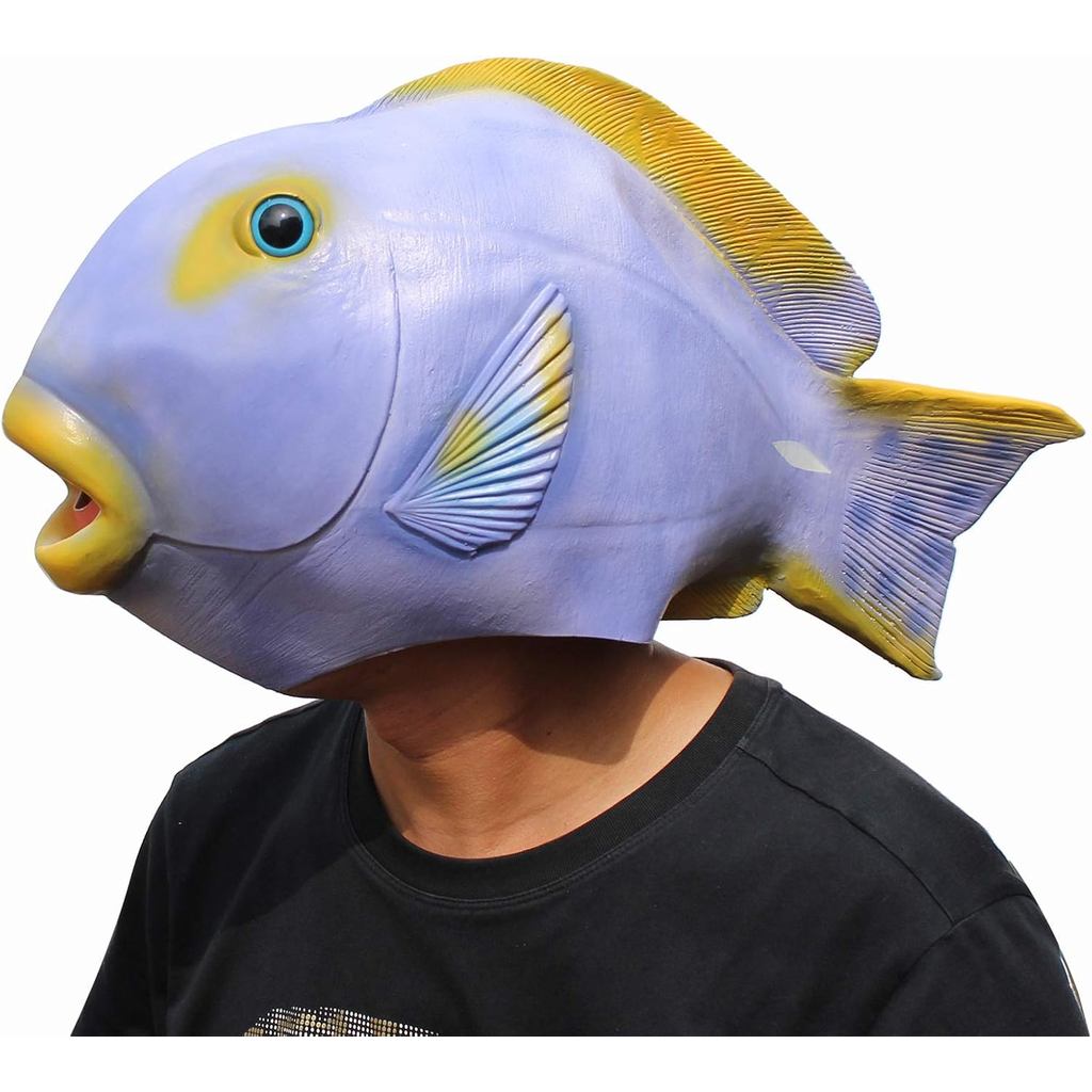 Animal Mask Fish Costume Mask Novelty Halloween Costume Party Latex ...