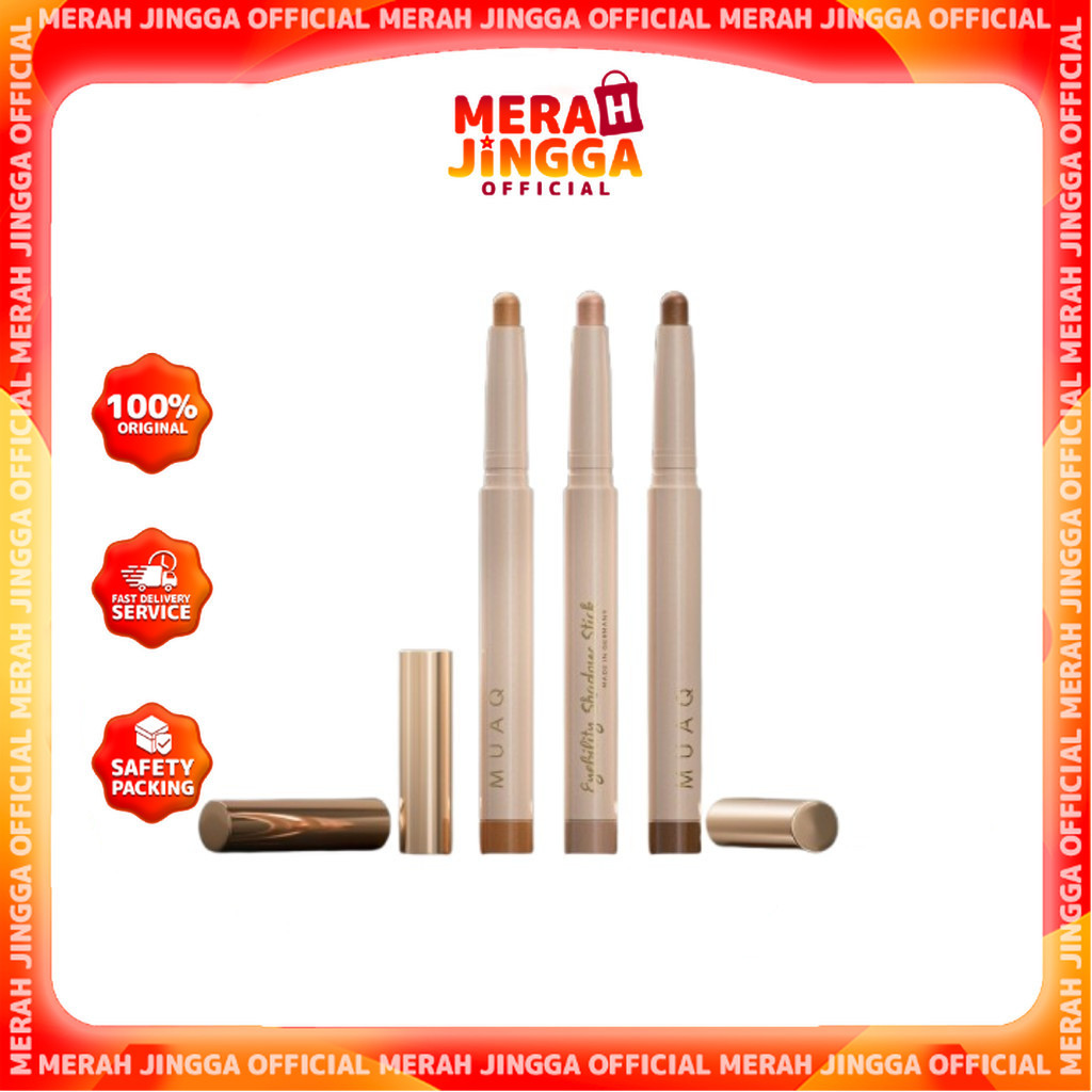 MUAQ Eyebility Shadow Stick Untuk Riasan mata / Merah Jingga Official