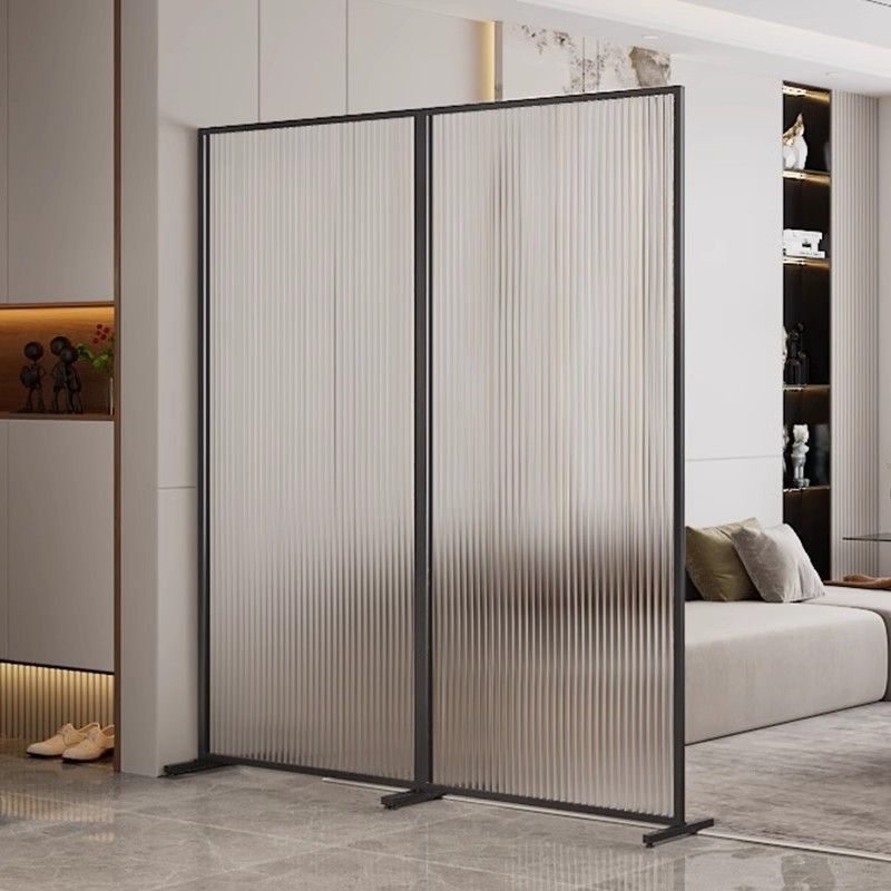 Fresh Look at Movable Glass Partition Simple Luxury Screen Entrance Living Room
