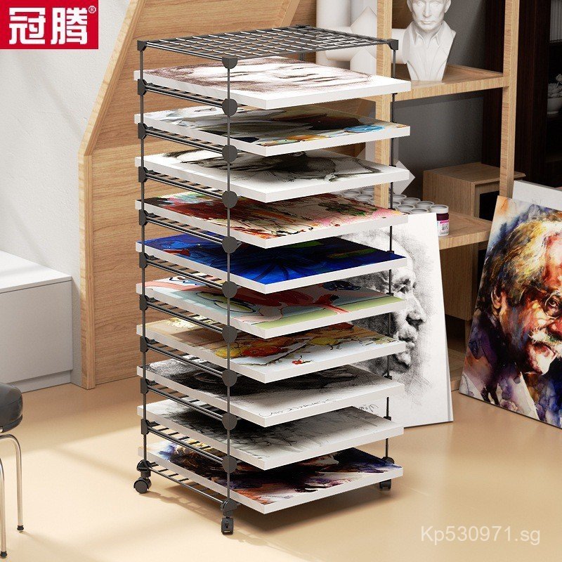 Multi-layer Artwork Storage Rack, Painting Drying Rack, Document Rack ...