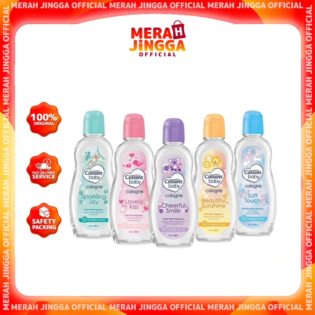 Cussons Baby Cologne 100ml - Minyak Wangi Bayi / Merah jingga Official