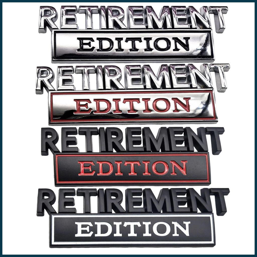 Car Badges Retirement Edition Car Stickers 3D Metal Exterior Sticker ...