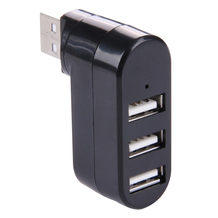 New 180 Degree Rotation USB Head 3 Ports USB 2.0 Portable HUB | Shopee ...