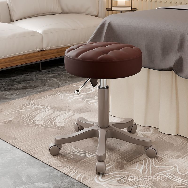 Bar Stool Rotating Stool Adjustable Height with Wheels for Beauty Salon ...