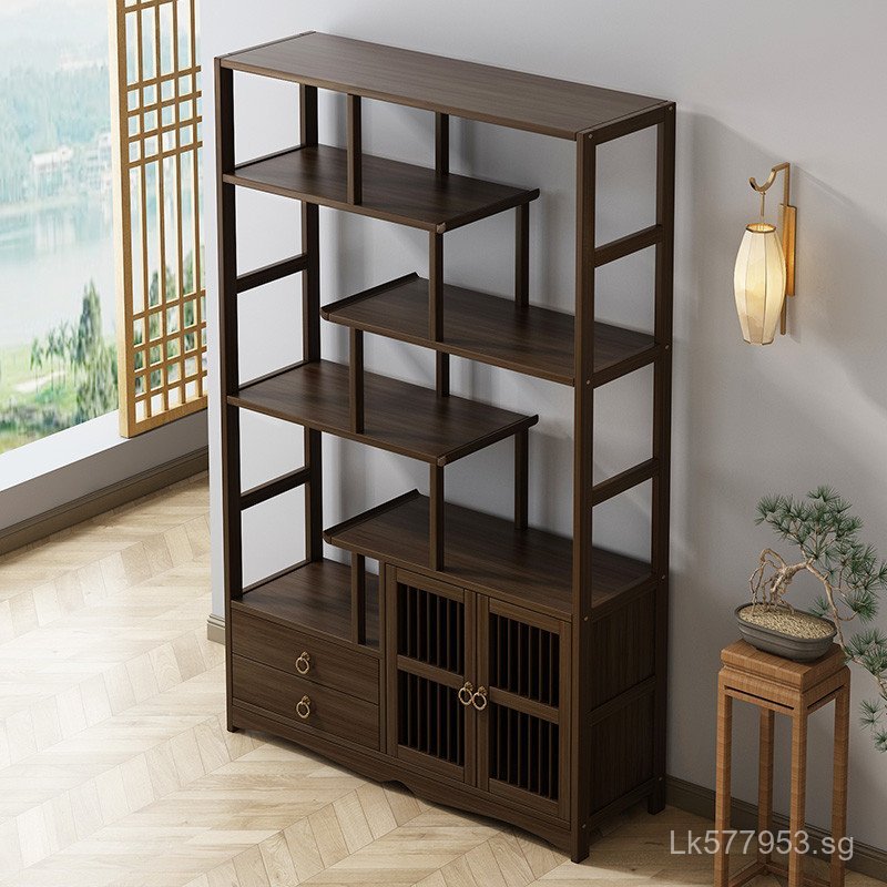 Chinese Tea Cabinet Decorations Ornaments Boshen Solid Wood Bogu Rack ...