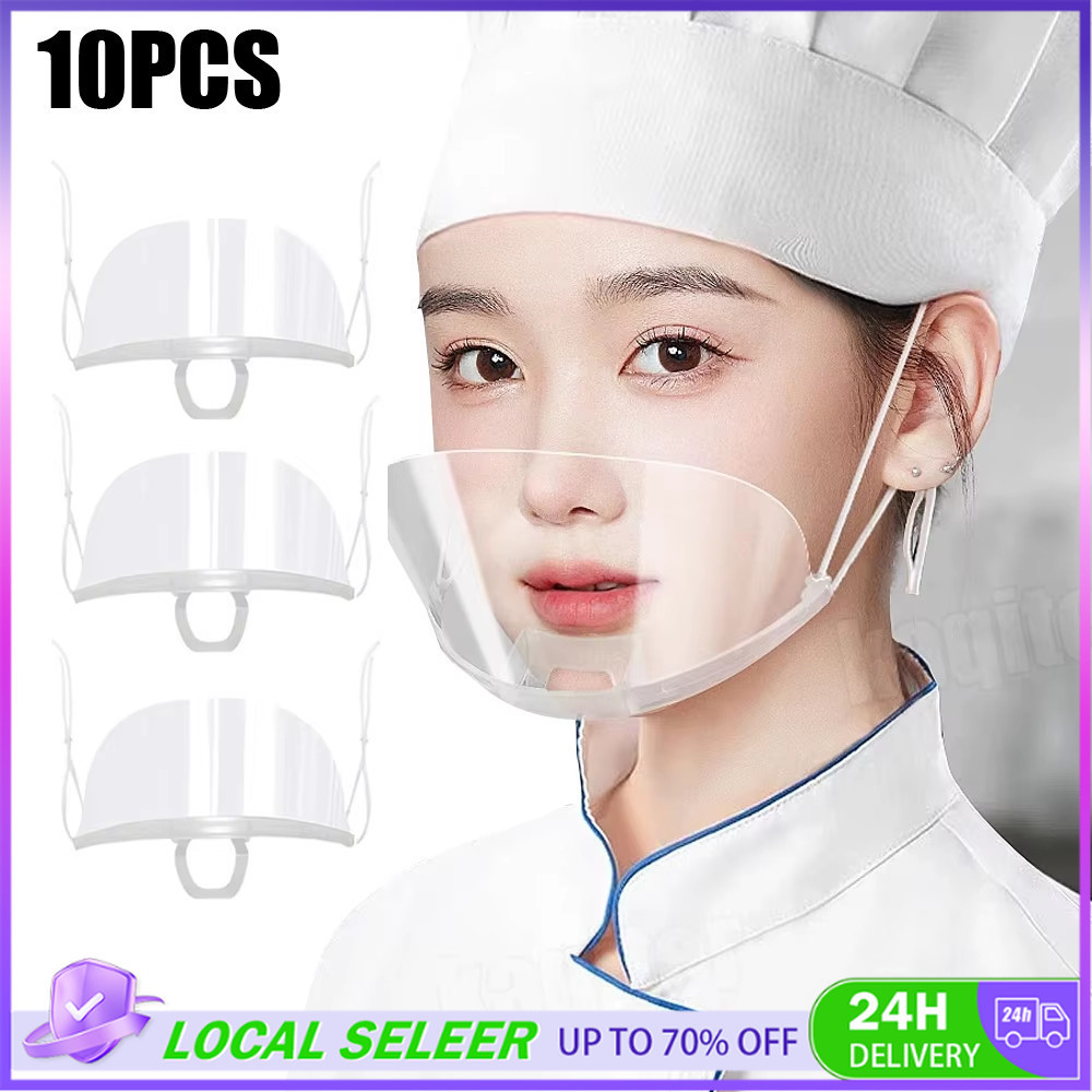 10Pcs Hygienic Mask Mouth Shield for Cooking Anti-Fog Kitchen Staff ...