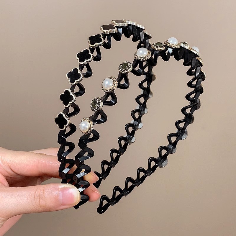 Bando Kepang Elastis Mutiara Bunga Diskon - Gambar 3