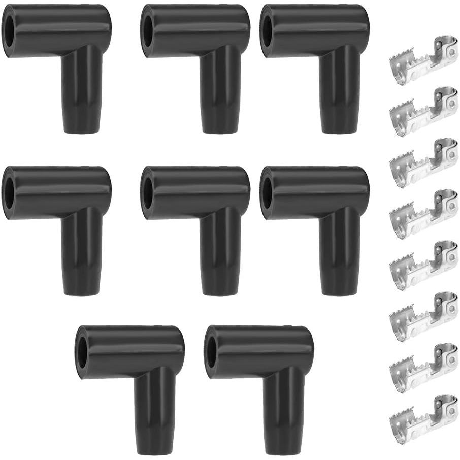 30 STKS 90 Graden Bougie Boot Terminal Kit, Bougie Coil Wire Boot Kit, Premium Materiaal, Lange Levensduur, Vakmanschap, Geschikt voor 6-10mm Draden
