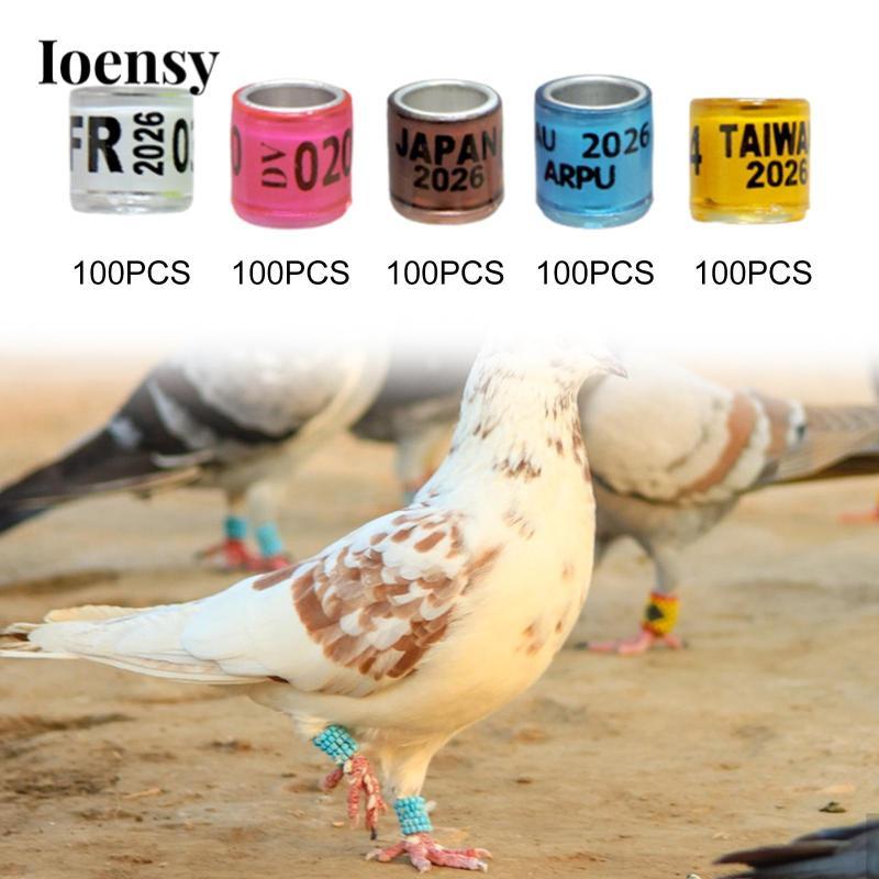 Ioensy 100 Pigeon Leg Rings, for Identifying Pigeons, Practical ...