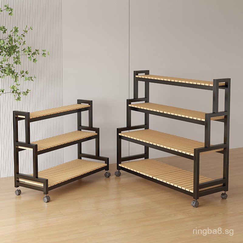 Ladder-style Shelves Multi-layer Storage Rack Floor-standing Balcony ...