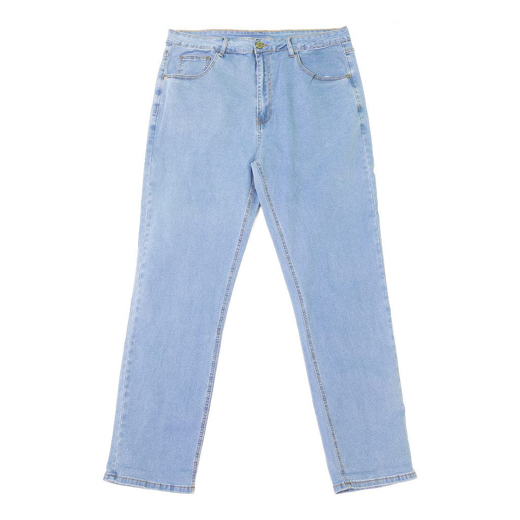 ULMT UNLIMITED Plus Size Men's Mid Blue Stretchable Washed Denim Jeans ...