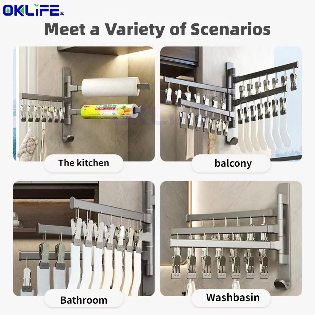 Portable Aluminum Multi-Clip Laundry Drying Hanger view 6