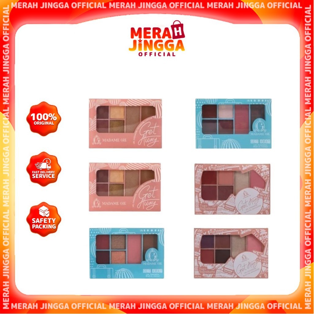 MADAME GIE To Go / GET AWAY Make Up Kit / Complete/ Merah Jingga Official