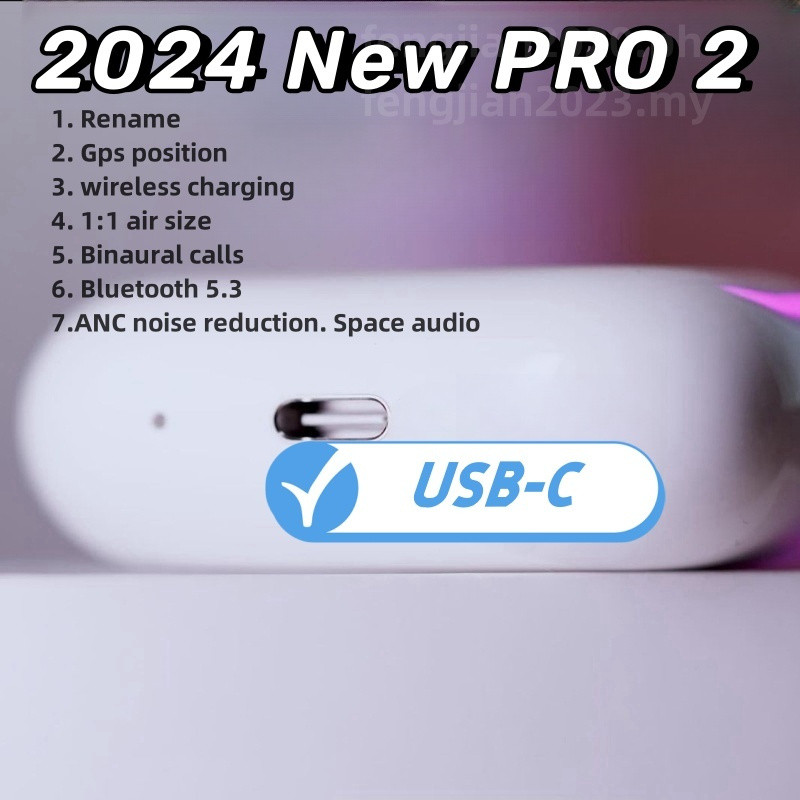 （12h Ship.me.nt）Latest USB-C PRO2 GEN2 airoha chip with 100%Anc volume ...