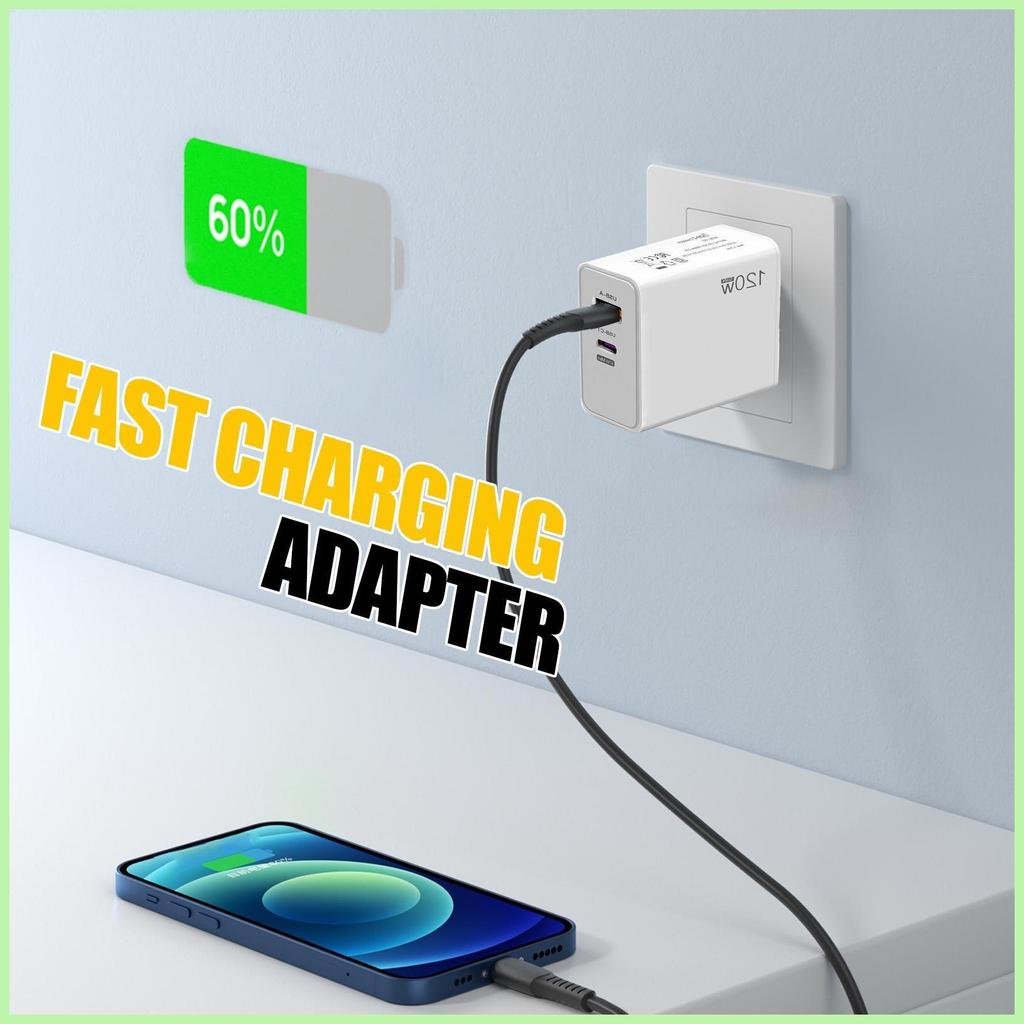 Phone Fast Charger Block 120W Smartphone Fast Charging Cube Compact ...